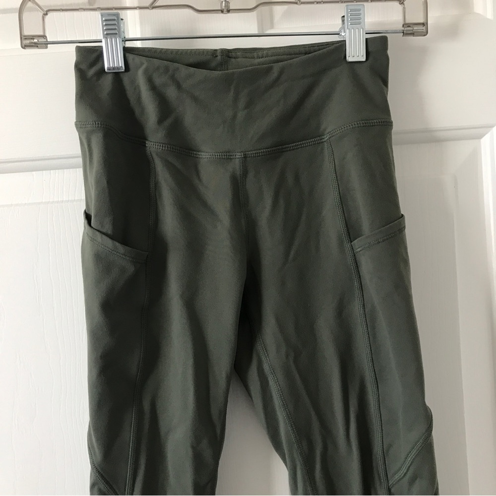 3/$15 Tough mode olive green workout Capri pants (P2) - Picture 3 of 9